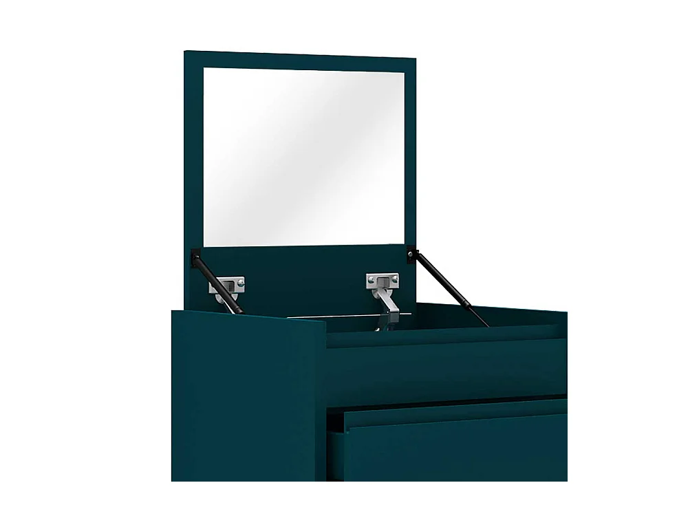 Schminkkonsole in Petrol und Goldfarben 45 cm breit