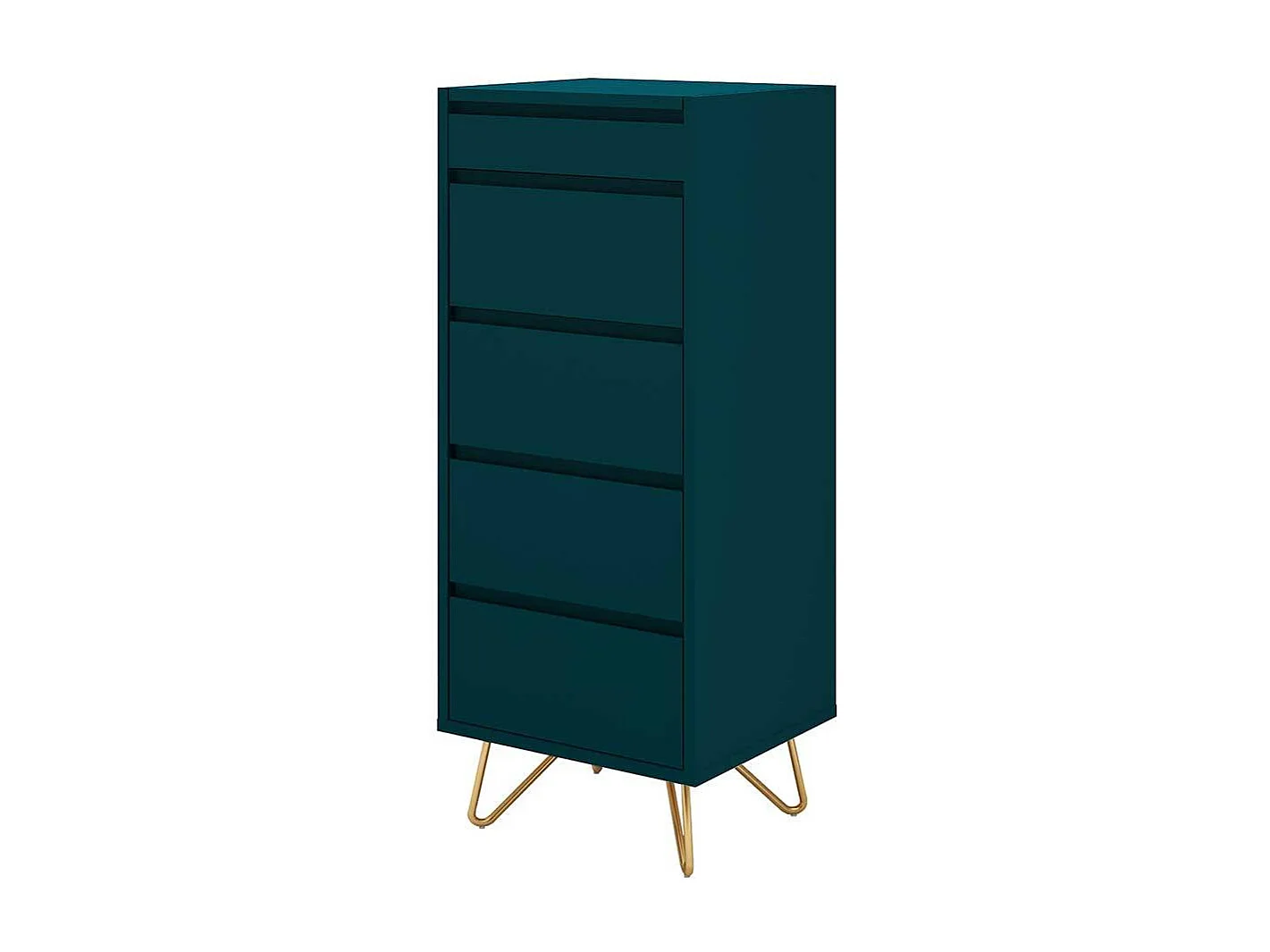 Schminkkonsole in Petrol und Goldfarben 45 cm breit