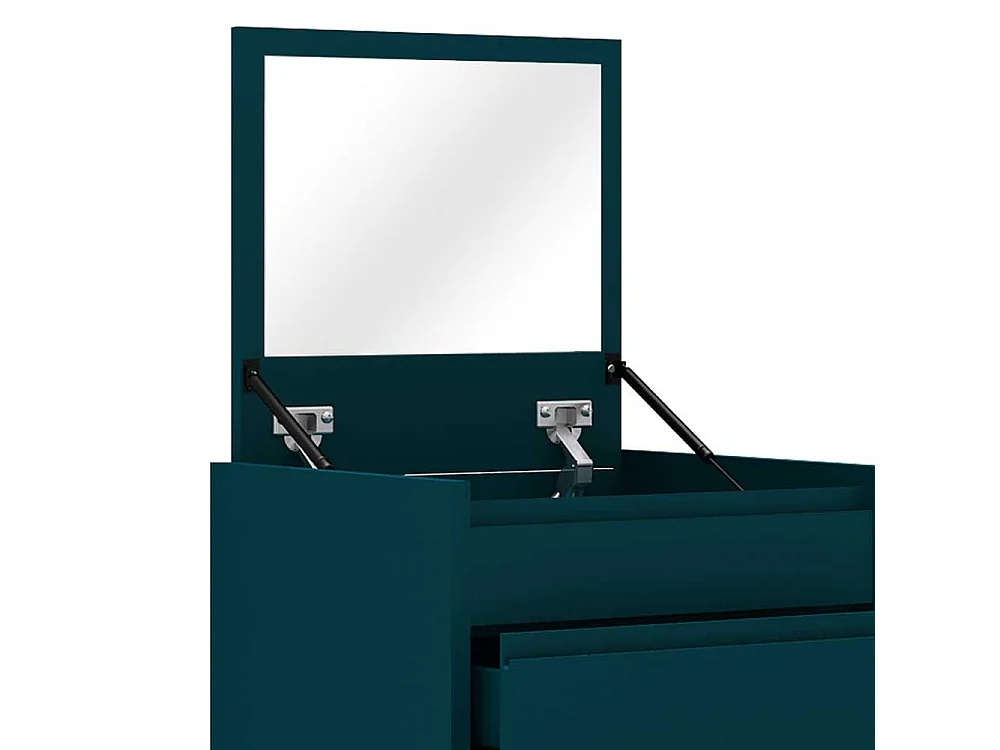 Schminkkonsole in Petrol und Goldfarben 45 cm breit