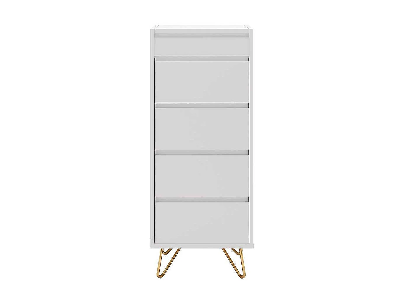 Schminkkommode in Weiß und Goldfarben 110 cm hoch