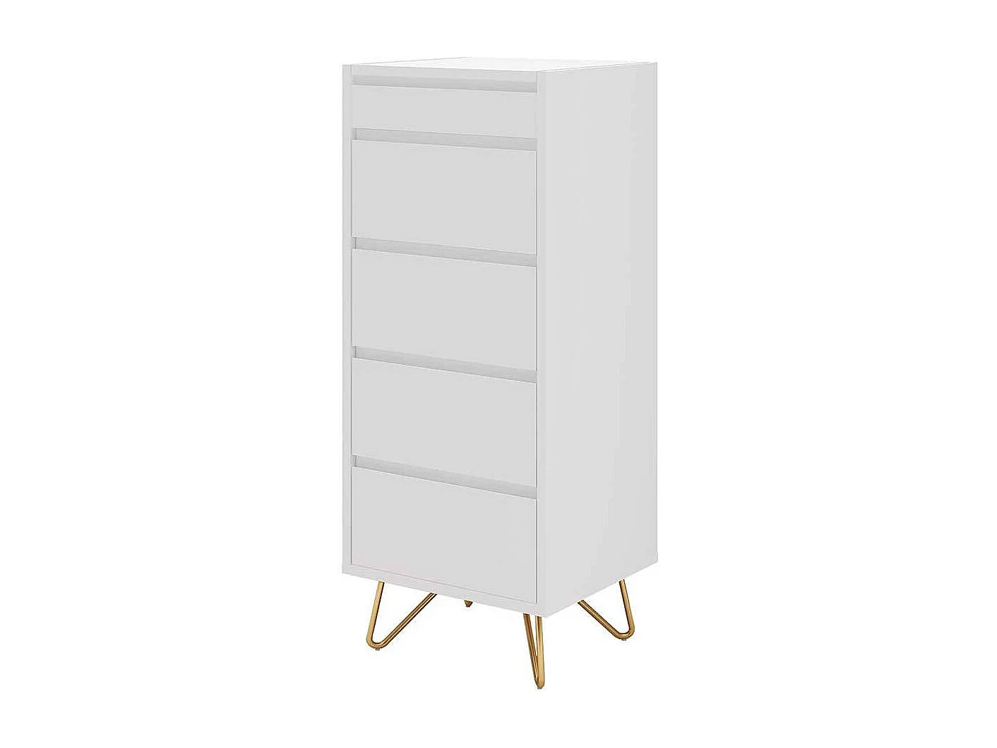 Schminkkommode in Weiß und Goldfarben 110 cm hoch