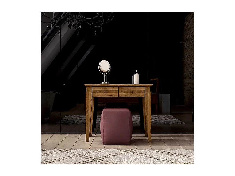 Schminktisch aus Wildeiche Massivholz 2 Schubladen