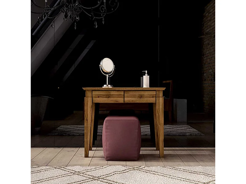 Schminktisch aus Wildeiche Massivholz 2 Schubladen