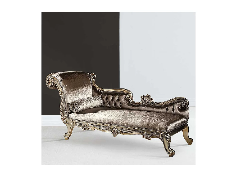 Barocke Chaiselounge mit Lehne auf der linken Seite 186 cm breit