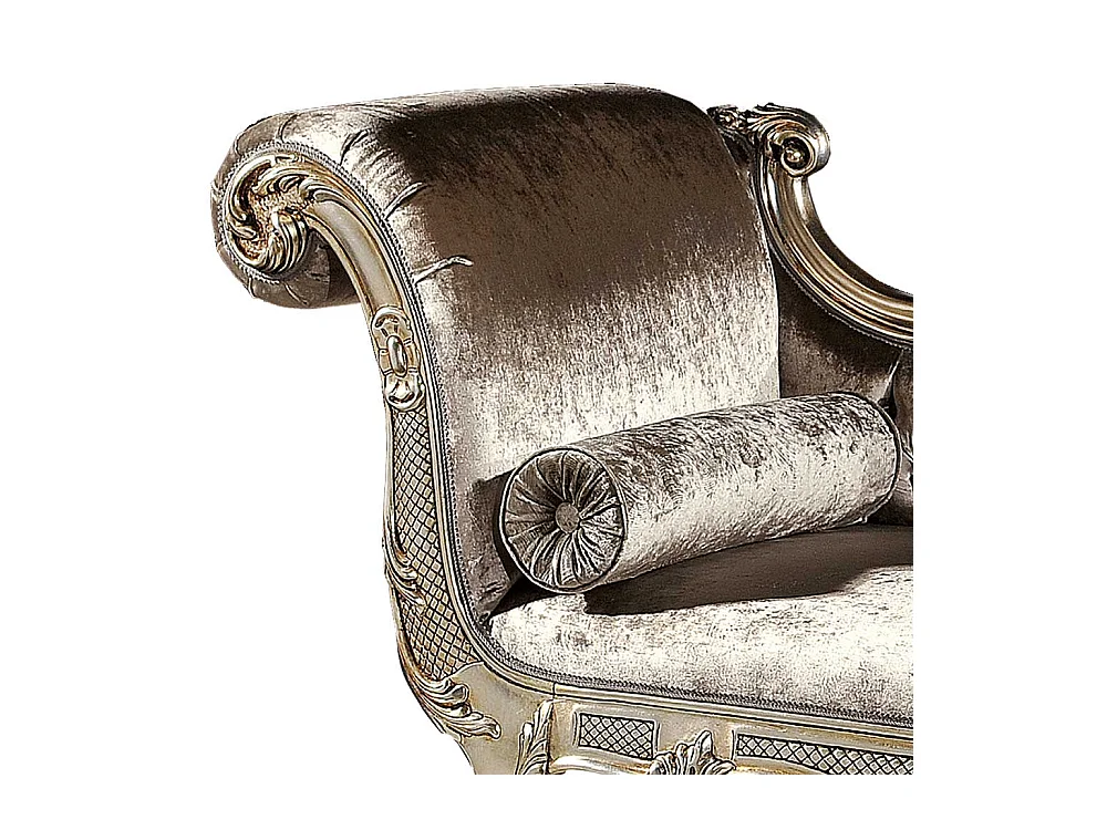 Barocke Chaiselounge mit Lehne auf der linken Seite 186 cm breit