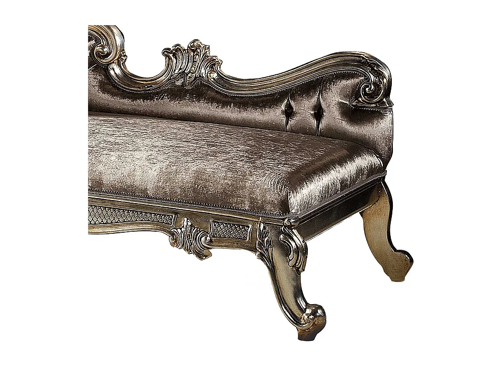 Barocke Chaiselounge mit Lehne auf der linken Seite 186 cm breit