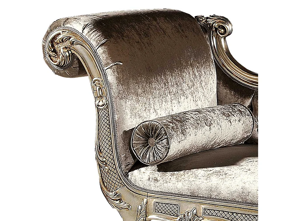 Barocke Chaiselounge mit Lehne auf der linken Seite 186 cm breit