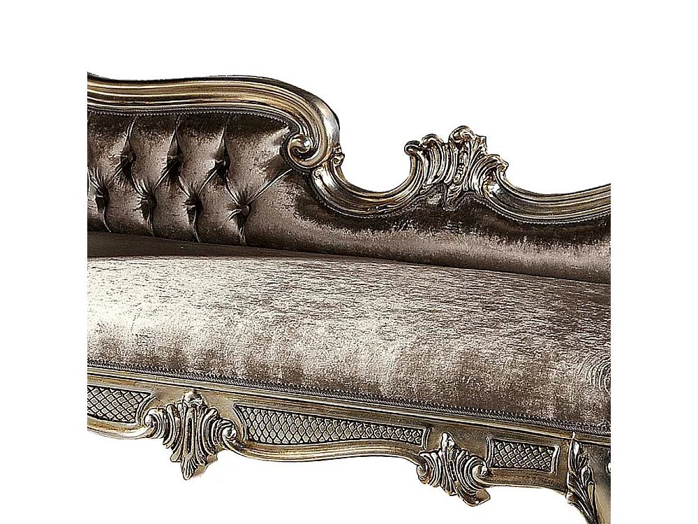 Barocke Chaiselounge mit Lehne auf der linken Seite 186 cm breit