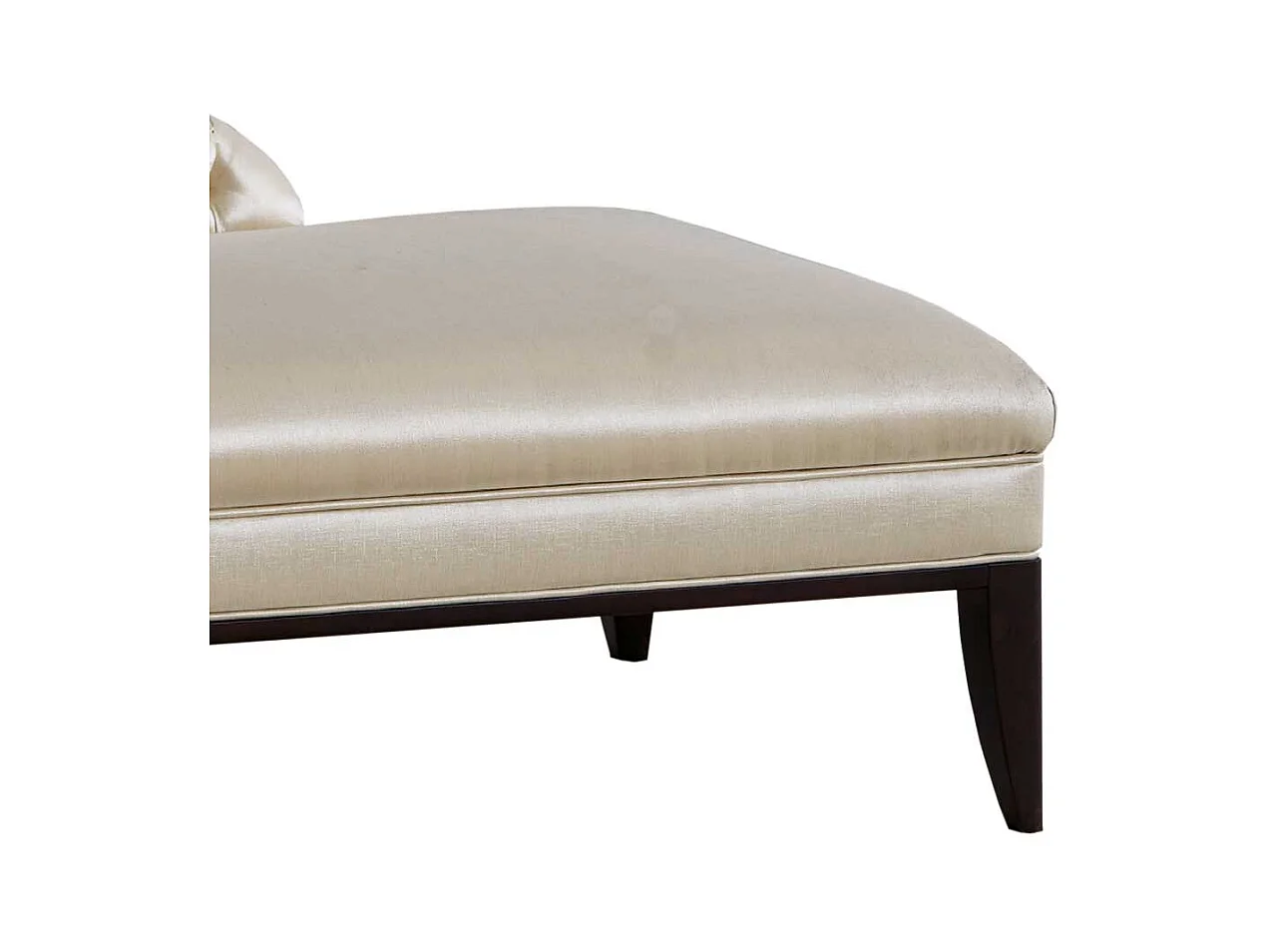 Chaise Lounge im klassischen Stil Cremefarben und Schwarz