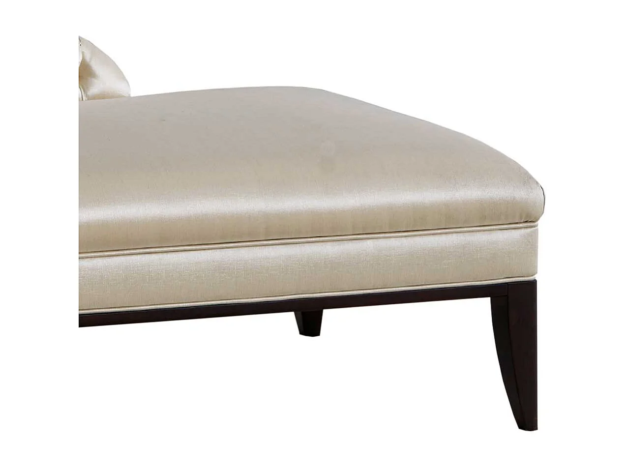 Chaise Lounge im klassischen Stil Cremefarben und Schwarz