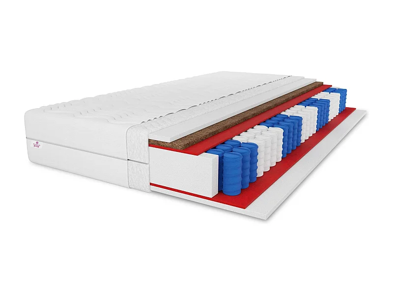 Matelas à ressorts ensachés Salsa Kokos, 7 zones, 80 x 200 cm, H3, hauteur env. 19 cm, blanc