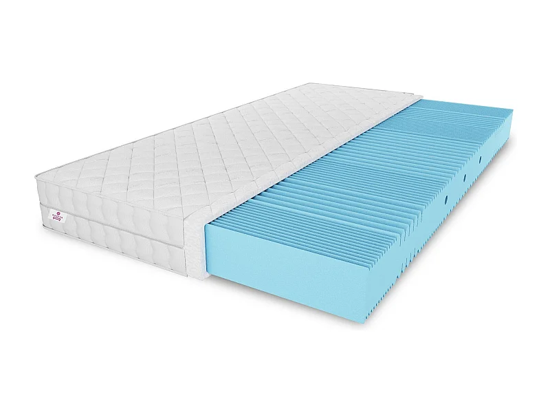 Matelas en mousse Nicole avec couche massante, 140 x 200 cm, hauteur  10 cm, H3, noir