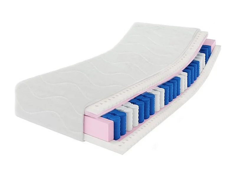 Matelas à ressorts ensachés Paris, 7 zones, latex, 120x200 cm, hauteur 27 cm, H3/H4, aloe vera