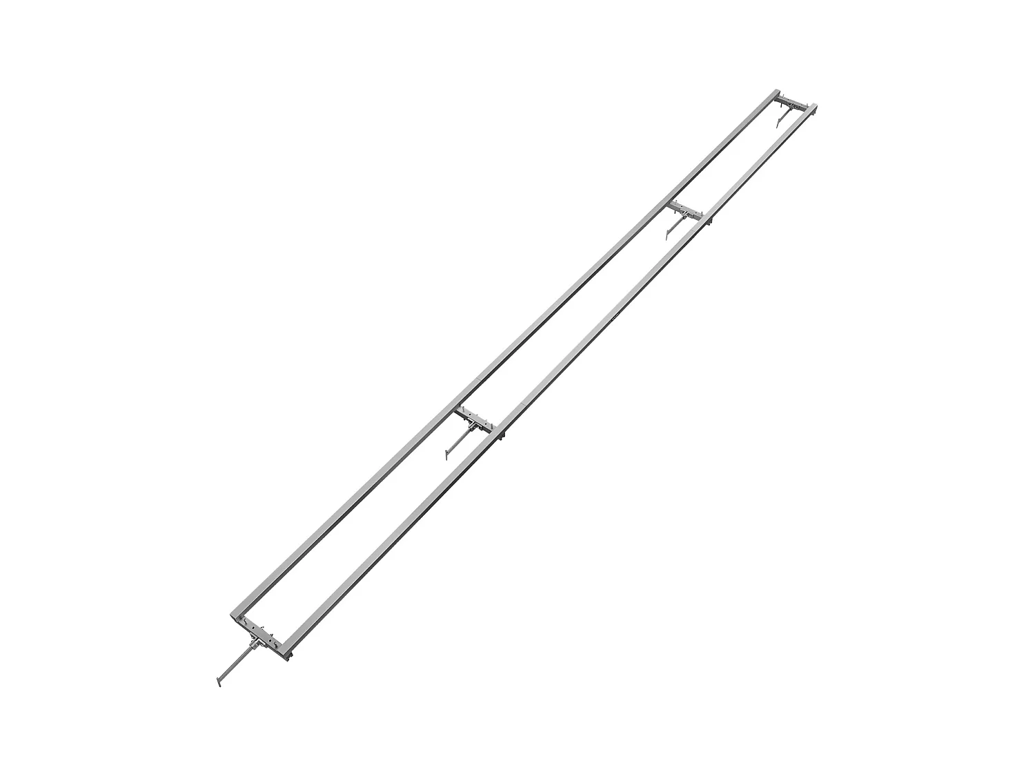 Führungsschiene SucceBuy für Mobile Tragbare Sägewerk, Schnittreichweite 3,66 m, Aluminium Schienenführung Verstellbar für Kettensäge, mit 4 Querstangen