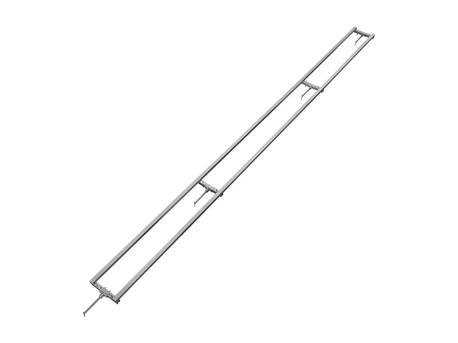 Rail de Guidage SucceBuy pour Scierie Mobile Portative, Portée de Coupe 3,66 m, Guide à Rail Réglable Aluminium pour Tronçonneuse, avec 4 Barres Transversales