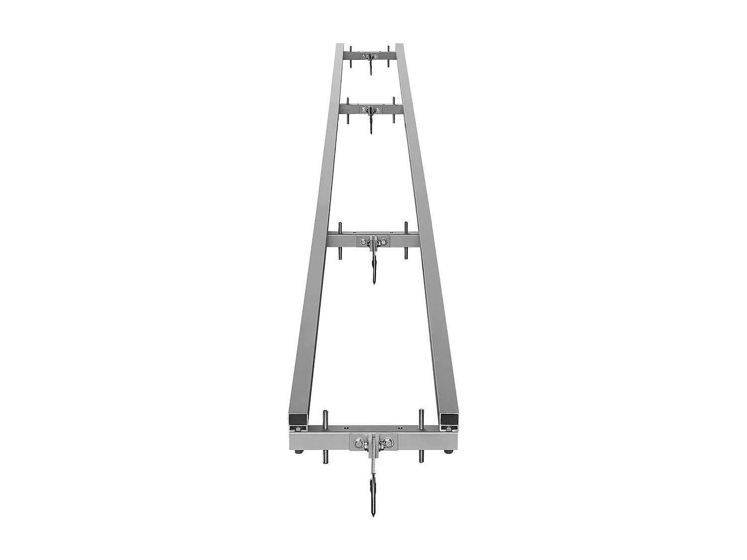 Rail de Guidage SucceBuy pour Scierie Mobile Portative, Portée de Coupe 3,66 m, Guide à Rail Réglable Aluminium pour Tronçonneuse, avec 4 Barres Transversales