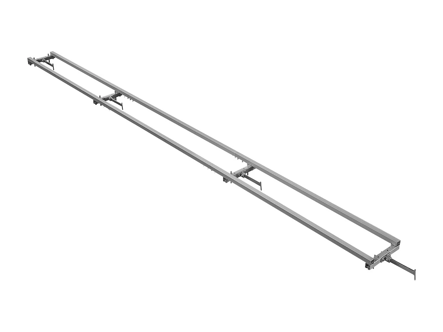 Rail de Guidage SucceBuy pour Scierie Mobile Portative, Portée de Coupe 3,66 m, Guide à Rail Réglable Aluminium pour Tronçonneuse, avec 4 Barres Transversales