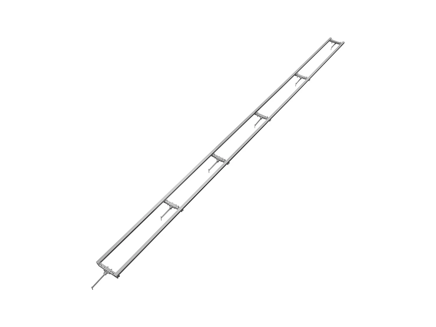 Führungsschiene SucceBuy für Mobile Tragbare Sägewerk, Schnittreichweite 4,57 m, Aluminium Schienenführung Verstellbar für Kettensäge, mit 6 Querstangen