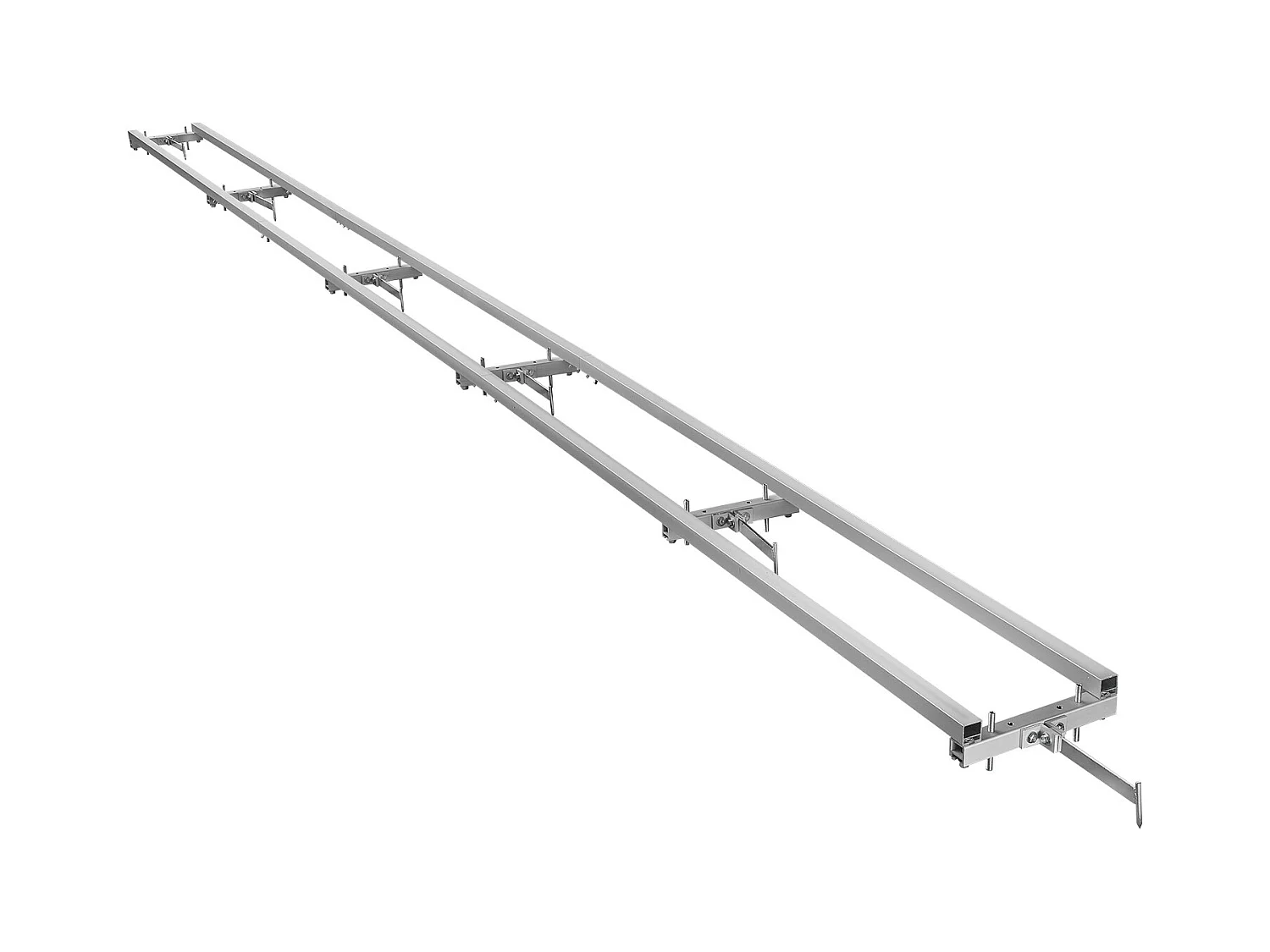 Führungsschiene SucceBuy für Mobile Tragbare Sägewerk, Schnittreichweite 4,57 m, Aluminium Schienenführung Verstellbar für Kettensäge, mit 6 Querstangen