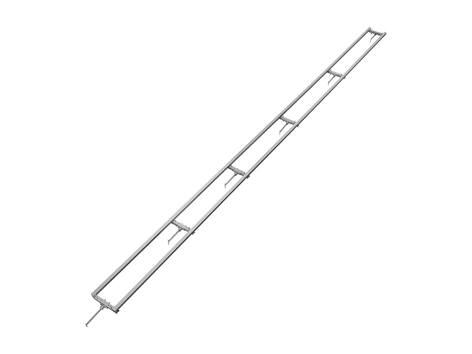 Rail de Guidage SucceBuy pour Scierie Mobile Portative, Portée de Coupe 4,57 m, Guide à Rail Réglable Aluminium pour Tronçonneuse, avec 6 Barres Transversales