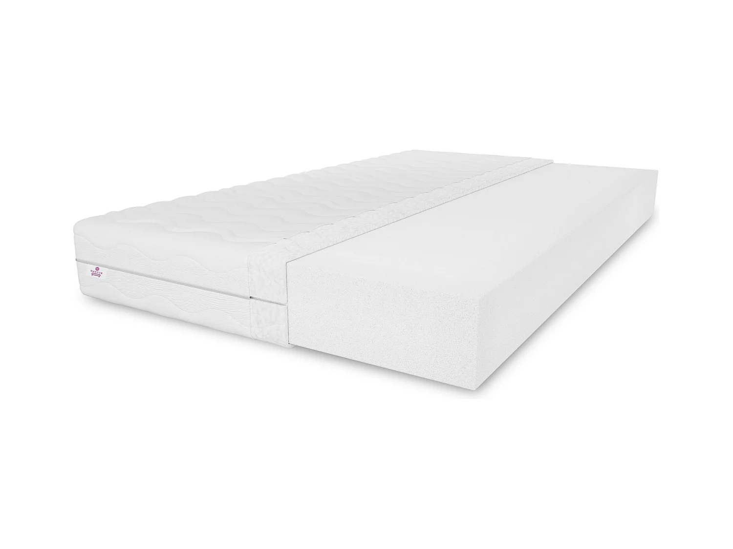 Matelas en mousse Selekt 100 x 200 cm, H3, hauteur env. 20 cm, couleur : blanc