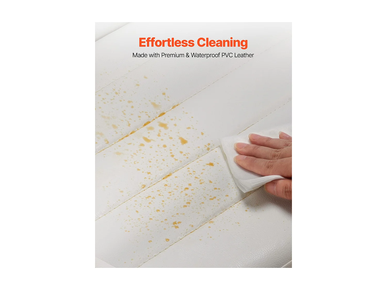 Sillas SucceBuy Comedor Modernas, Juego de Sillas de Cocina de Cuero 4 Piezas, con Respaldo, Cojines Gruesos y Patas de Metal, para Mesa de Comedor