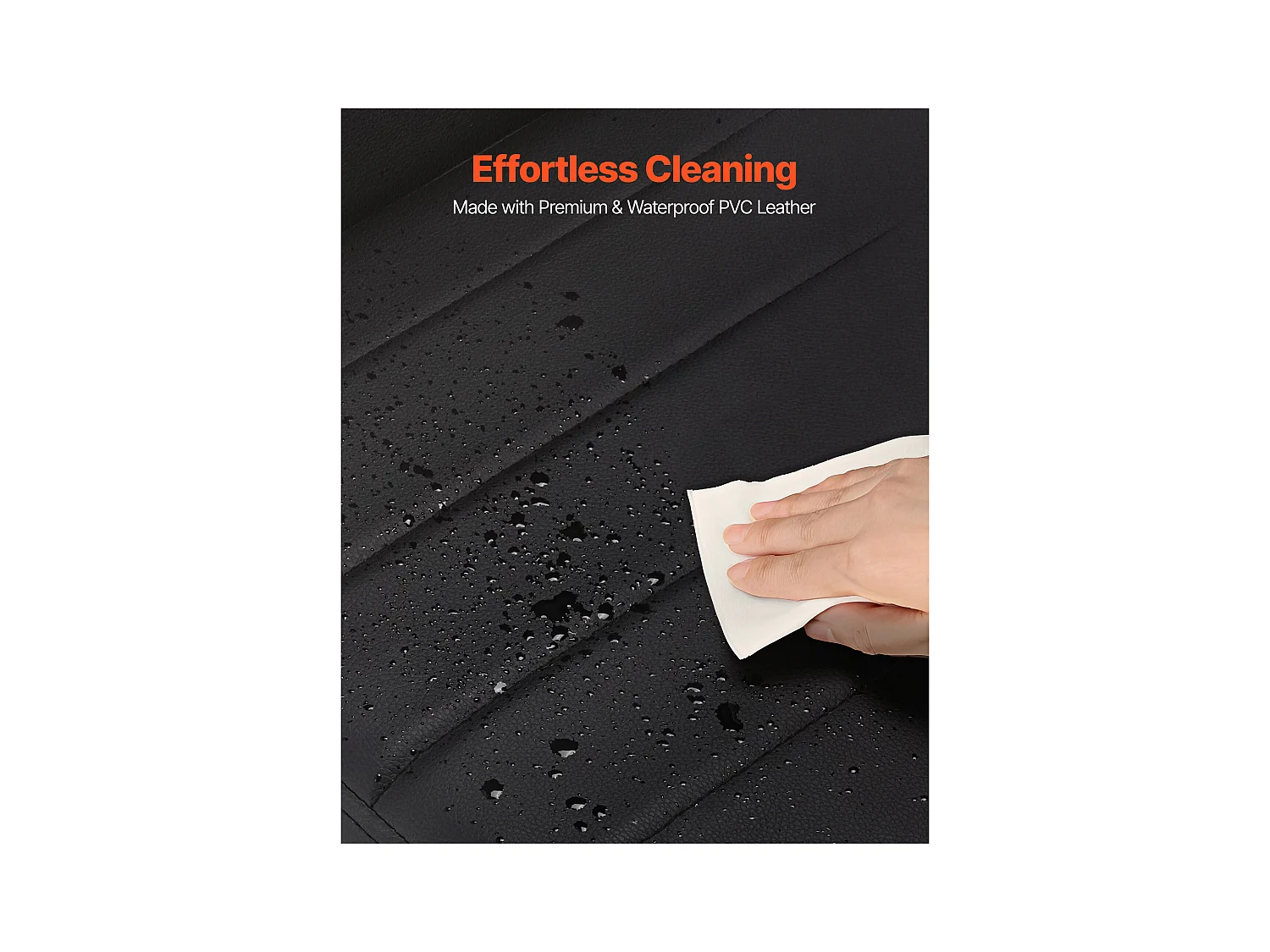 Chaises SucceBuy Salle à Manger Modernes, Ensemble Chaises de Cuisine en Cuir 6 Pièces, avec Dossier, Coussins Épais et Pieds en Métal, pour Table à Manger