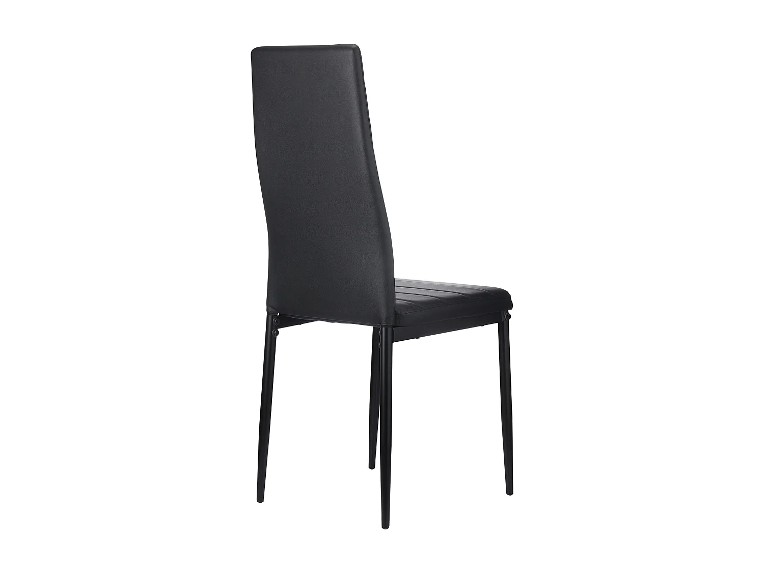 Stoelen SucceBuy Eetkamer Modern, Set Keukenstoelen van Leer 6-delig, met Rugleuning, Dikke Kussens en Metalen Poten, voor Eettafel