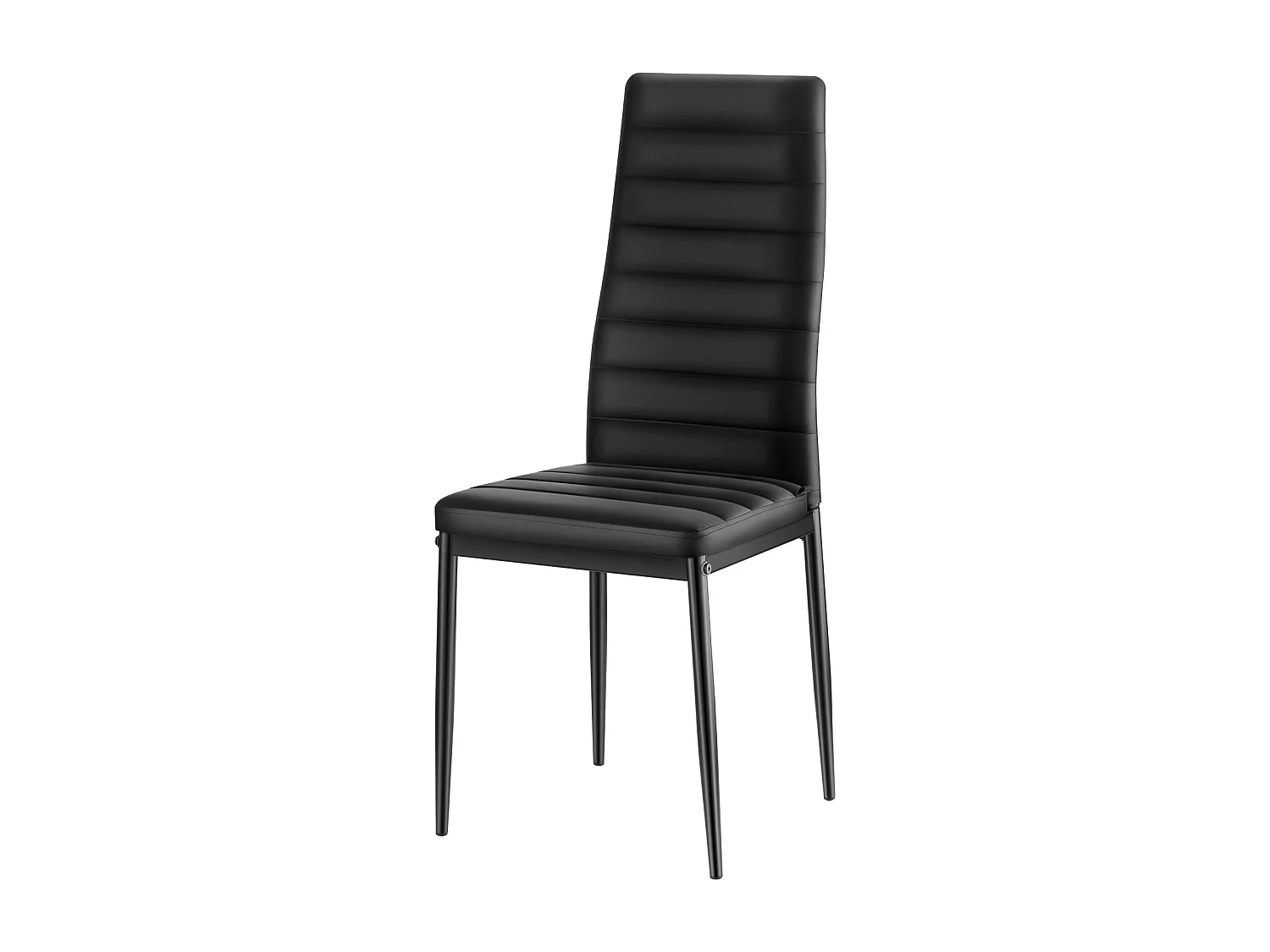 Stoelen SucceBuy Eetkamer Modern, Set Keukenstoelen van Leer 6-delig, met Rugleuning, Dikke Kussens en Metalen Poten, voor Eettafel