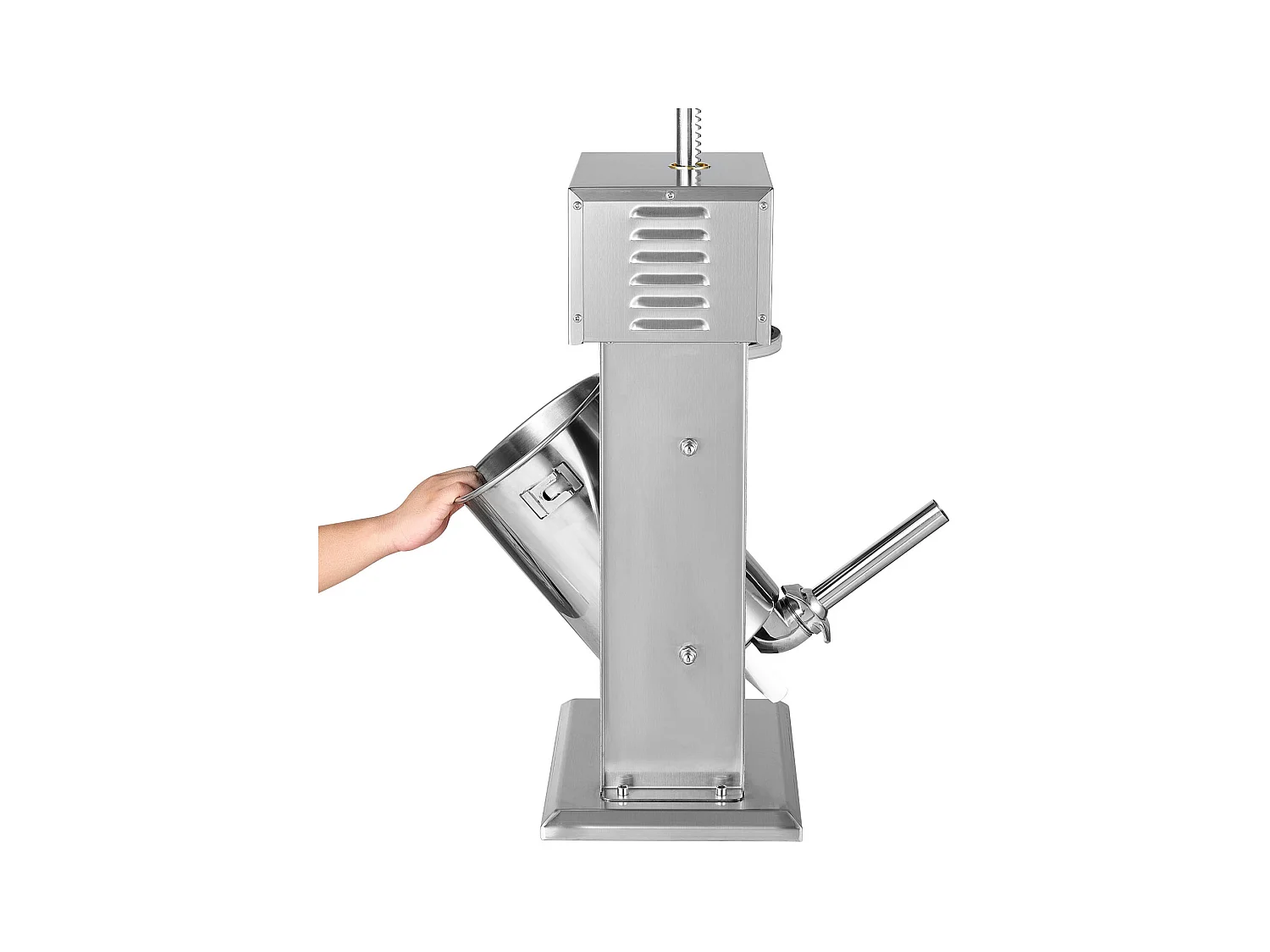 Wypycharka do Kiełbas SucceBuy Elektryczna 12 L, Pionowa Maszyna do Kiełbas ze Stali Nierdzewnej, Napełniarka z Ciągłą Kontrolą Prędkości i Pedałem