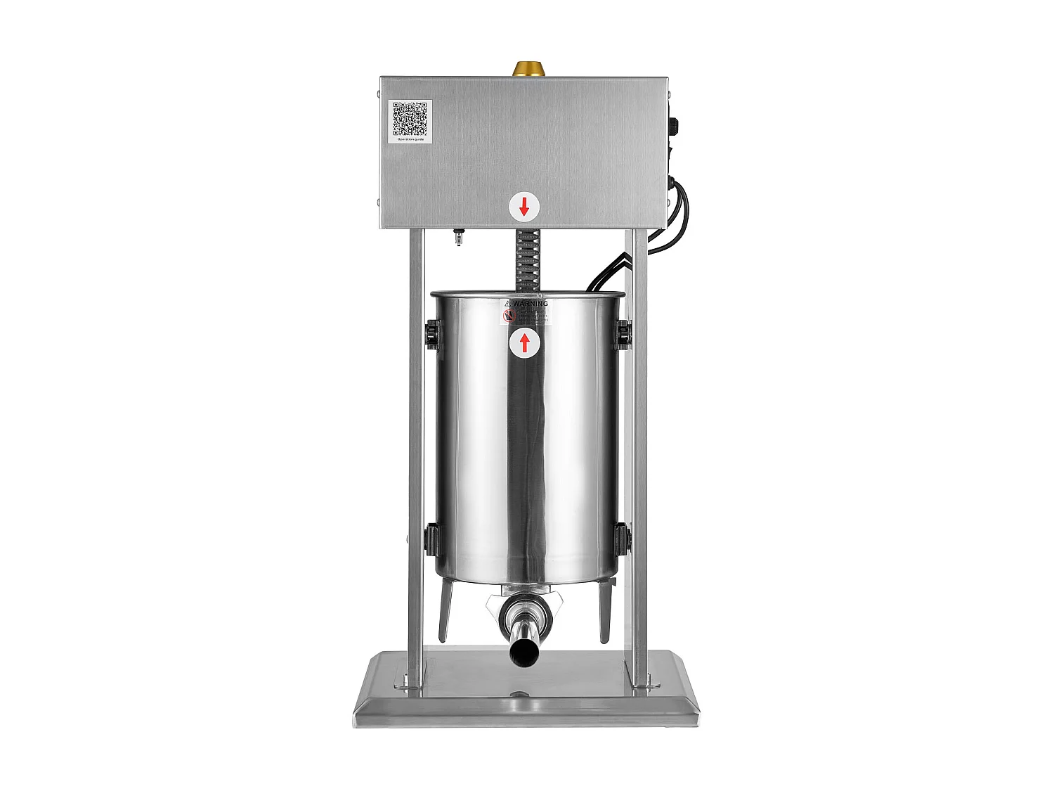 Wypycharka do Kiełbas SucceBuy Elektryczna 12 L, Pionowa Maszyna do Kiełbas ze Stali Nierdzewnej, Napełniarka z Ciągłą Kontrolą Prędkości i Pedałem