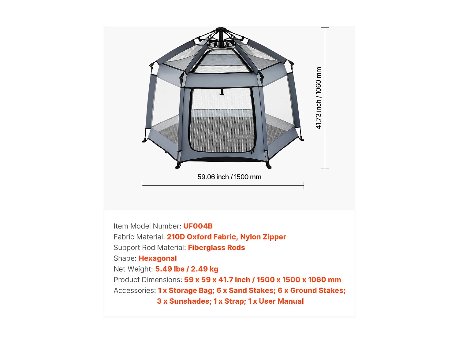 Parc Bébé SucceBuy, 150x150 cm, Parc de Jeu Tout-petits Pliable Pop-up Portable, avec Auvent Pare-soleil UPF 50+, Sac de Voyage, Maille Respirante