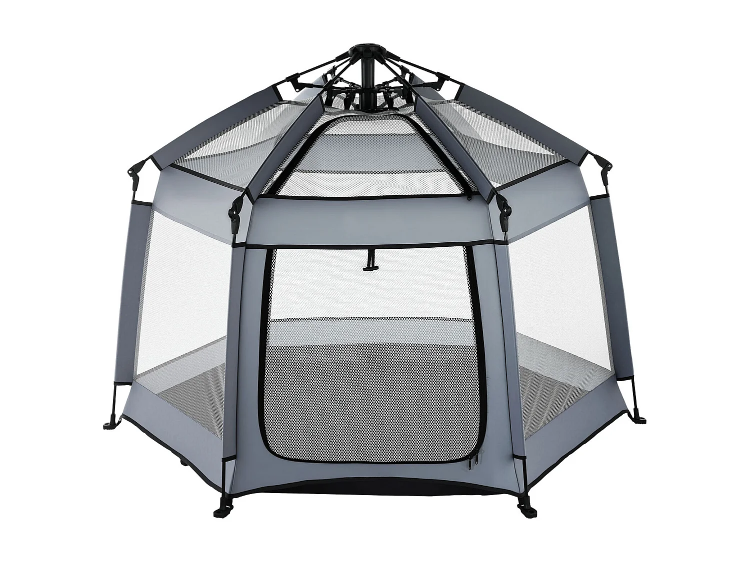 Parc Bébé SucceBuy, 150x150 cm, Parc de Jeu Tout-petits Pliable Pop-up Portable, avec Auvent Pare-soleil UPF 50+, Sac de Voyage, Maille Respirante