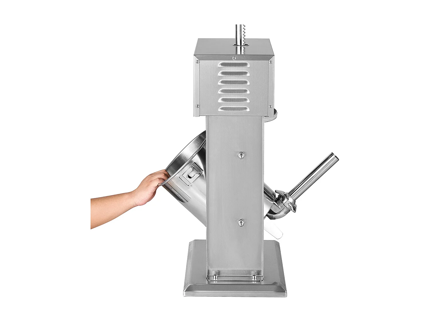 Wypycharka do Kiełbas SucceBuy Elektryczna 10 L, Pionowa Maszyna do Kiełbas ze Stali Nierdzewnej, Napełniarka z Ciągłą Kontrolą Prędkości i Pedałem