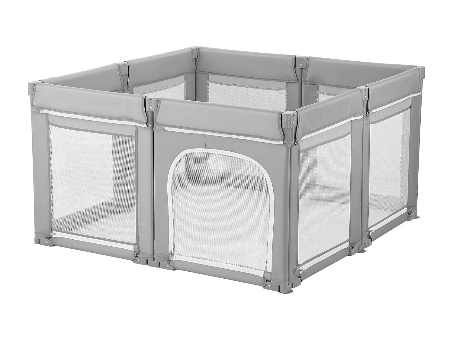 Parc Bébé SucceBuy Modulable Pliable, 200 x 178 cm, Parc de Jeu Enfant, Porte Zippée, Maille Respirante Douce, Barrière Jeu pour Tout-petits Apprendre