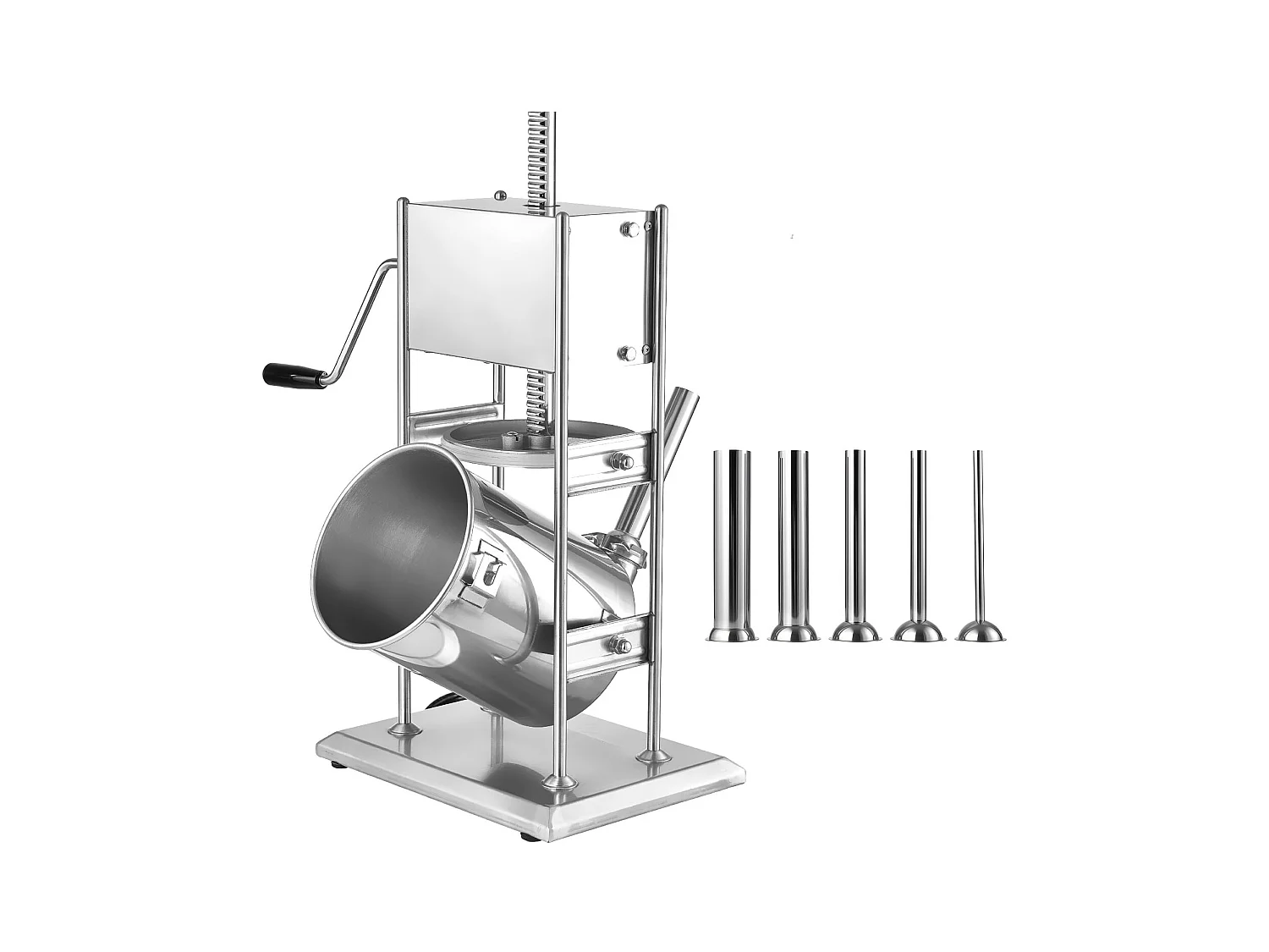 Wypycharka do Kiełbas SucceBuy Ręczna Pojemność 10 L, Pionowa Maszyna do Kiełbas ze Stali Nierdzewnej, Napełniarka z Podwójną Prędkością