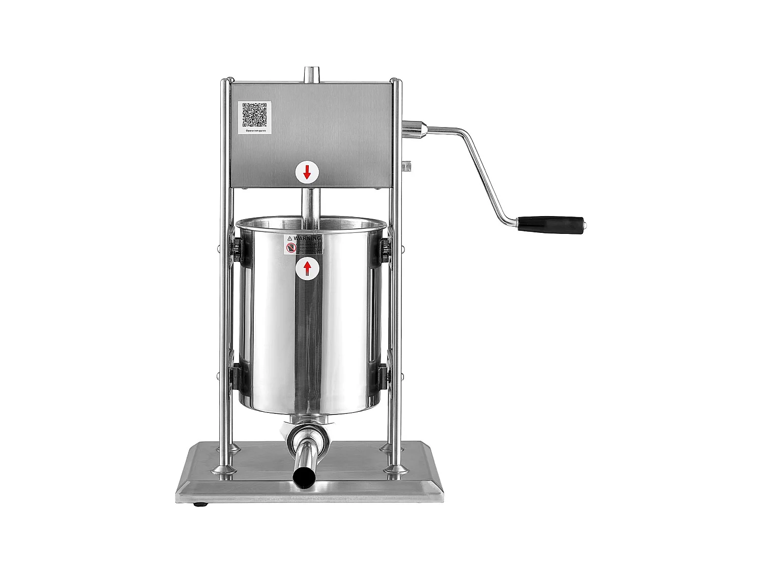 Wypycharka do Kiełbas SucceBuy Ręczna Pojemność 10 L, Pionowa Maszyna do Kiełbas ze Stali Nierdzewnej, Napełniarka z Podwójną Prędkością