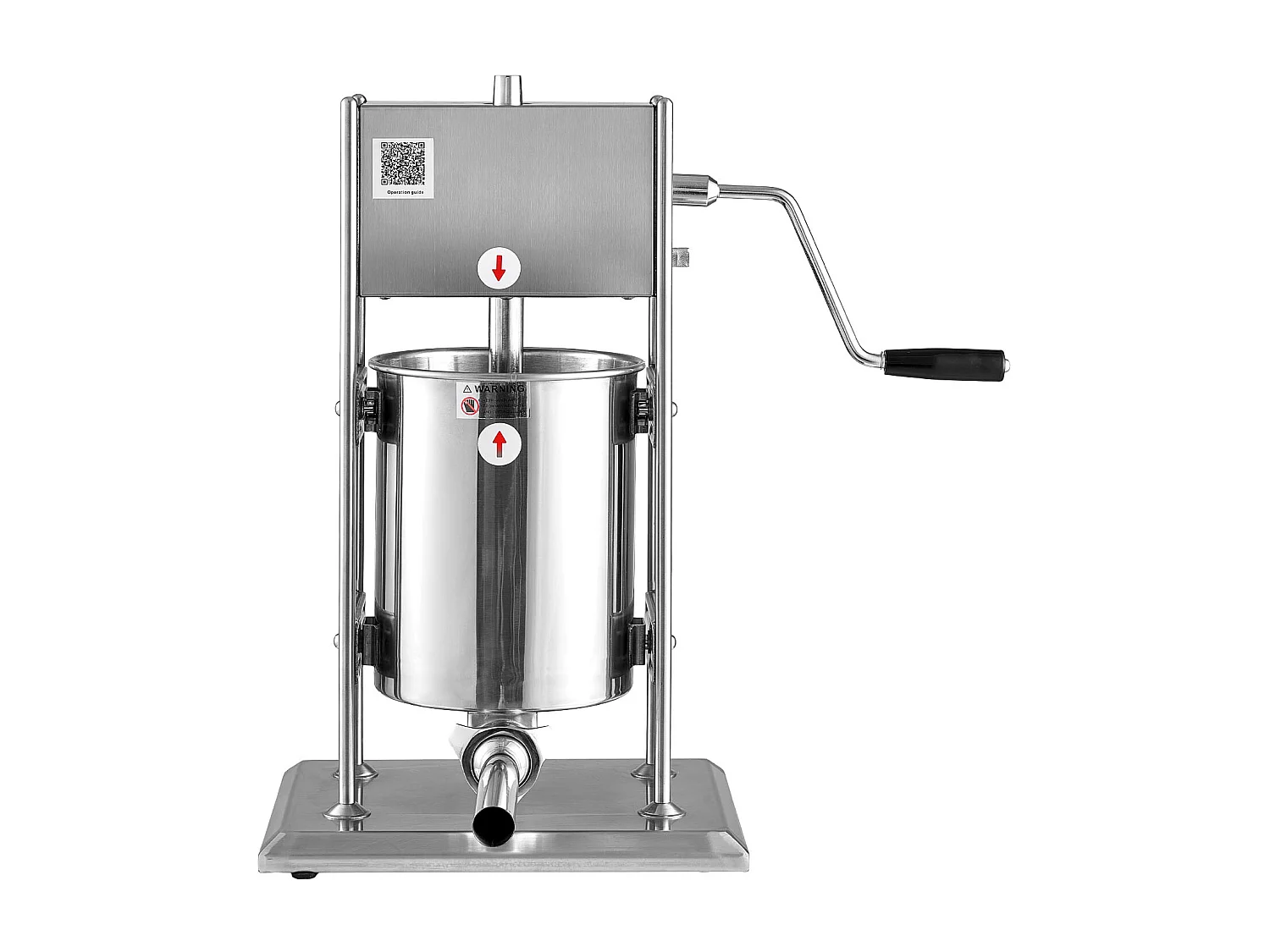 Wypycharka do Kiełbas SucceBuy Ręczna Pojemność 10 L, Pionowa Maszyna do Kiełbas ze Stali Nierdzewnej, Napełniarka z Podwójną Prędkością