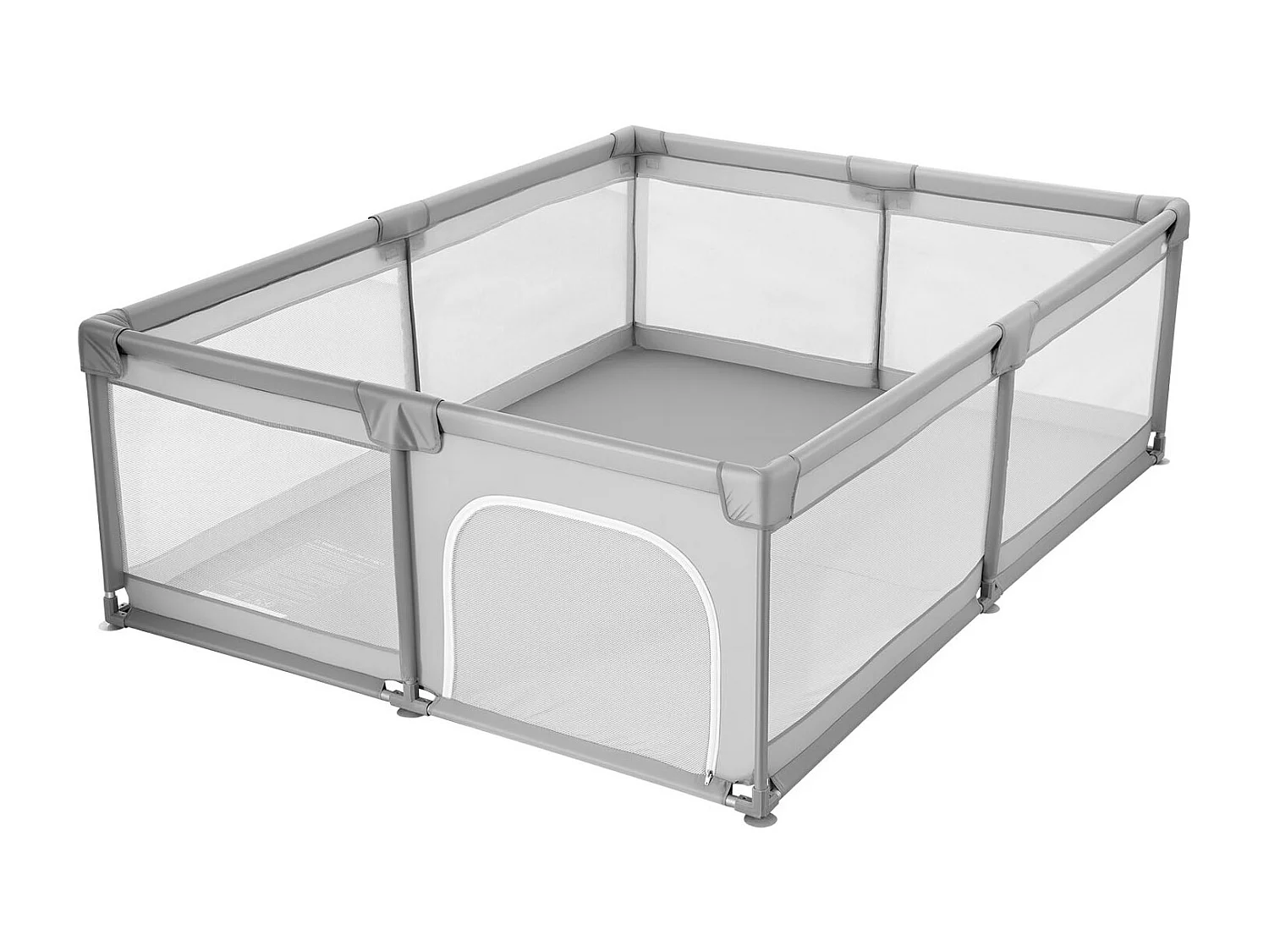 Laufstall SucceBuy, 200 x 178,5 cm, Kinder Spielplatz, mit 50 Bällebad Bällen, Reisetasche, Reißverschlusstür, Atmungsaktives Netz, Spielgitter