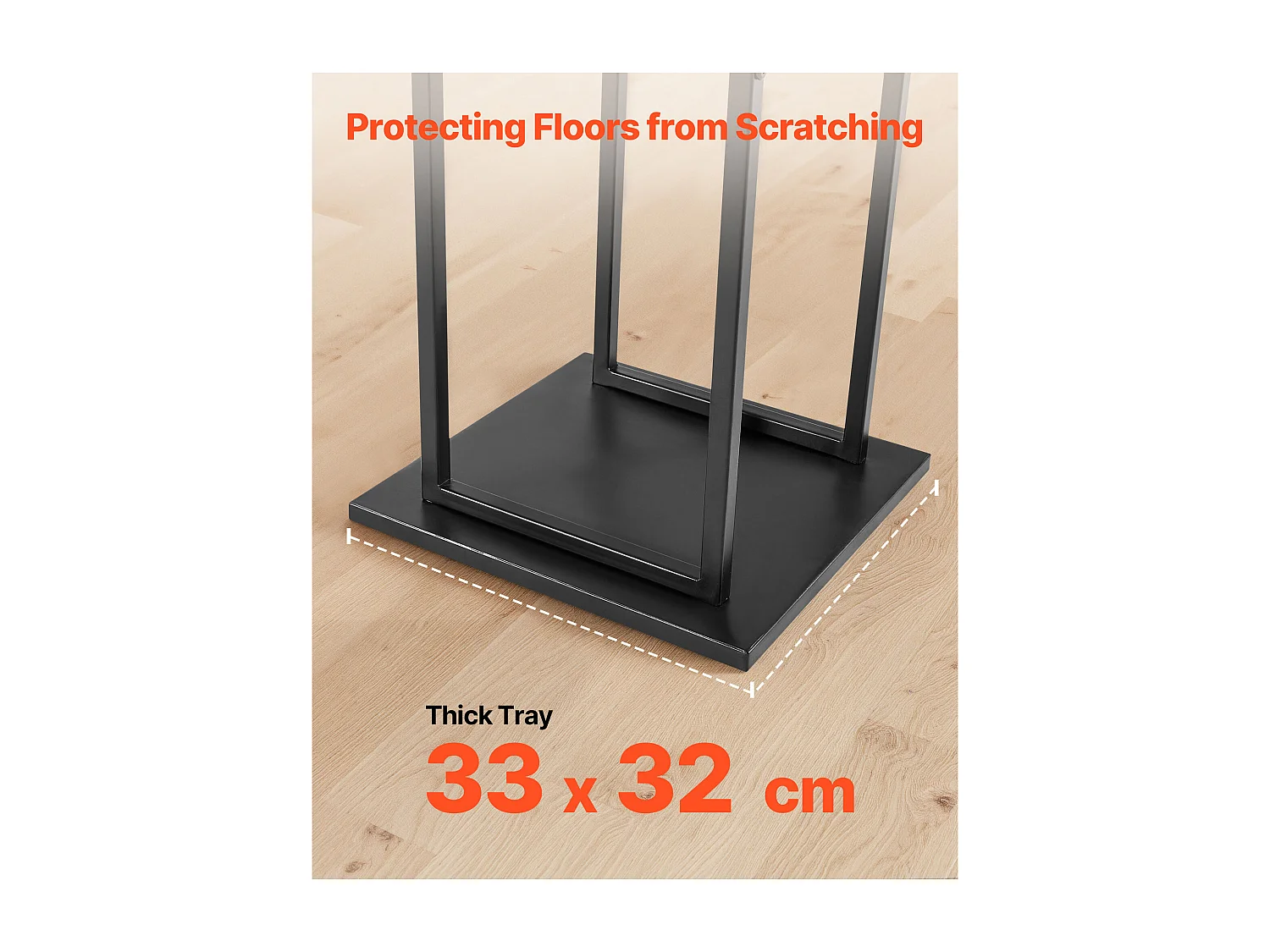 Suporte para Lenha SucceBuy de Aquecimento, 33 x 32 x 112 cm, Armazenamento de Lenha Interno, Capacidade de Carga 45,4 kg, Suporte de Armazenamento para Lenha Alto