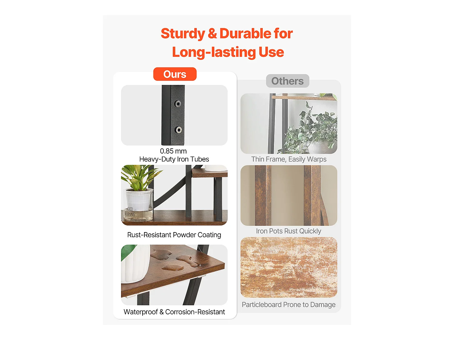 Suporte para Plantas Interior SucceBuy com Lâmpada de Cultivo, Lote de 2, Prateleira para Plantas 7 Níveis Metal, 166,5 cm, 3 Definições de Temporizador