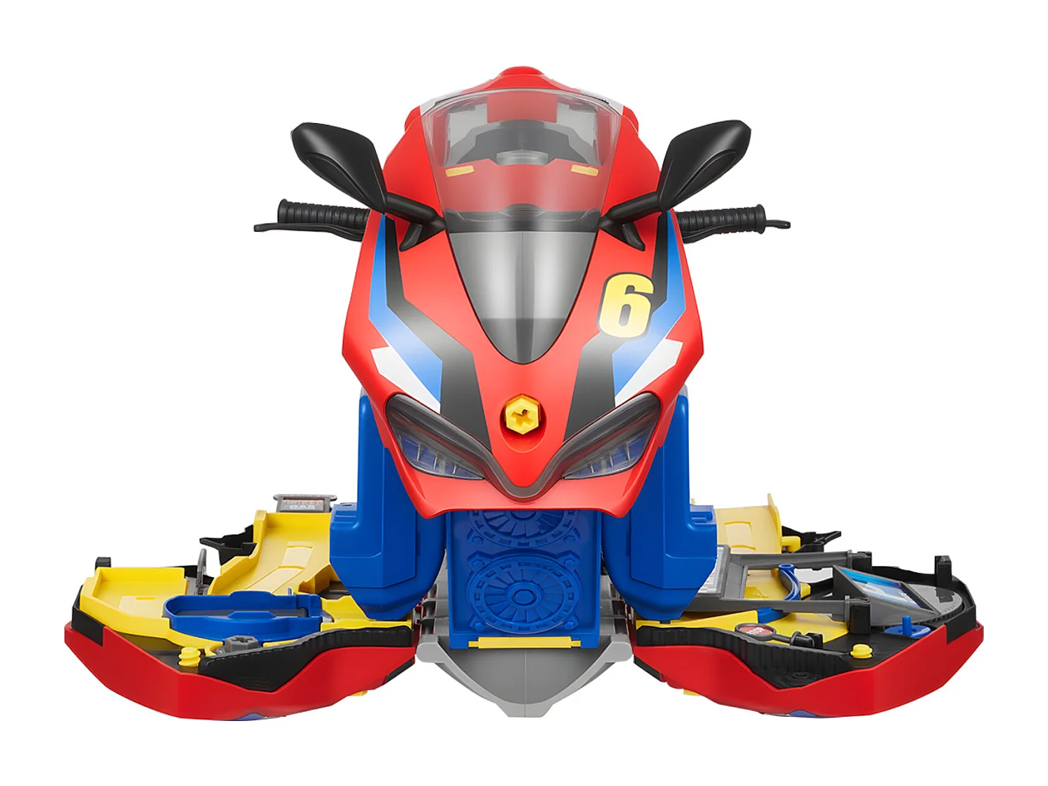 Giocattolo Motore Moto SucceBuy, 25 Pezzi, Giocattolo Meccanico Moto con Parti Rimovibili, Luci e Suoni, Simulazione di Guida e Corsa su Pista, Rosso