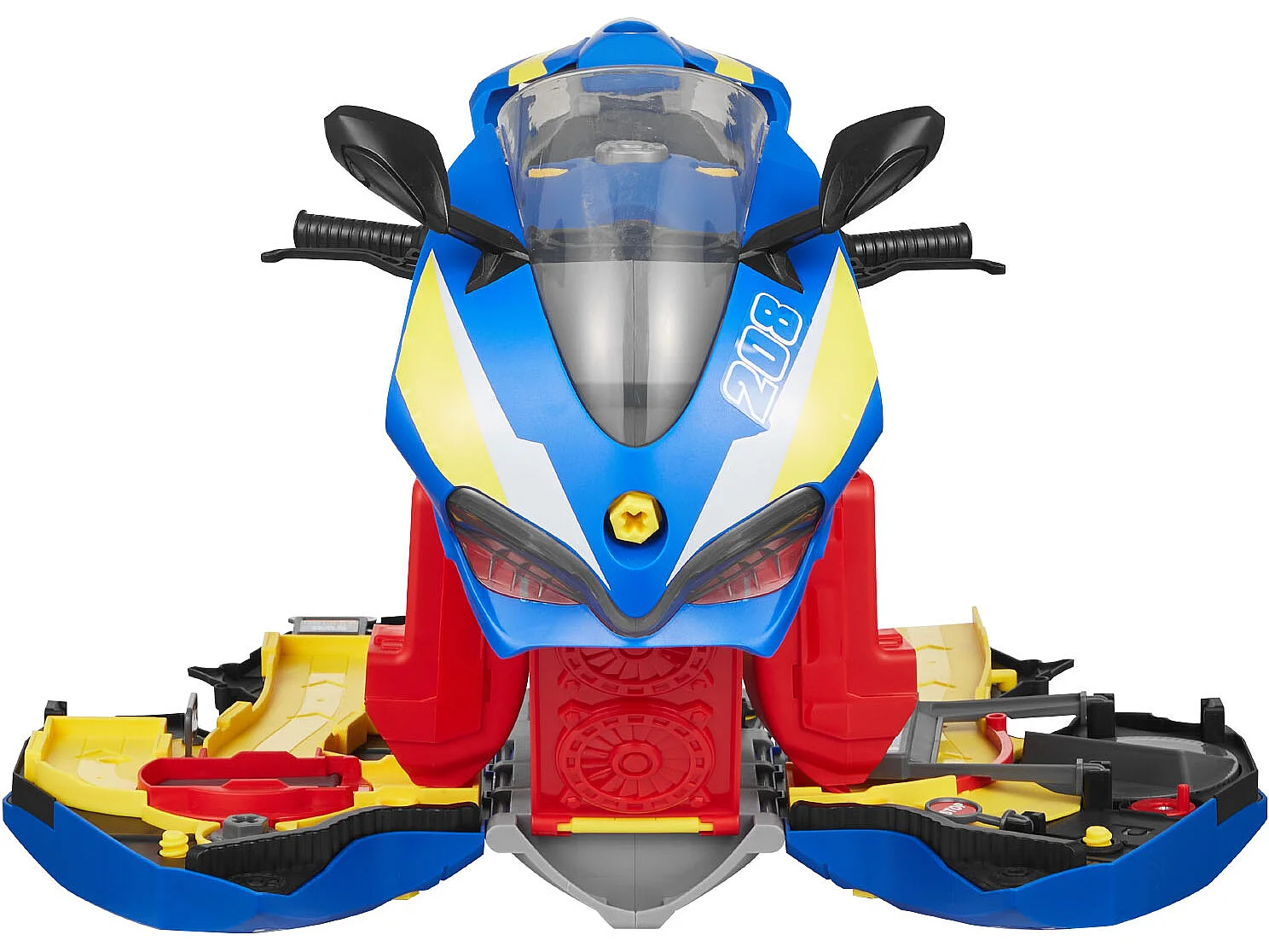 Jouet Moteur Moto SucceBuy, 25 Pièces, Jouet Mécanicien Moto avec Pièces Amovibles, Lumières et Sons, Simulation de Conduite et de Course sur Piste, Bleu