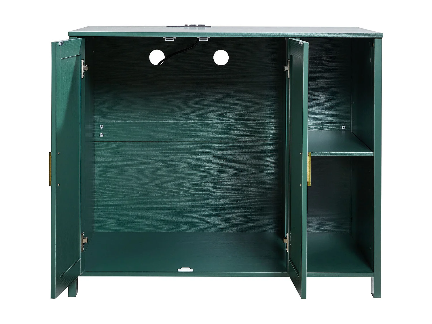 Meuble Bac à Litière SucceBuy Chat AuTonettoyant Armoire Cache Maison Toilette Chat, Niche Cache-litière, avec Séparateur Amovible, Prise de Courant, Vert