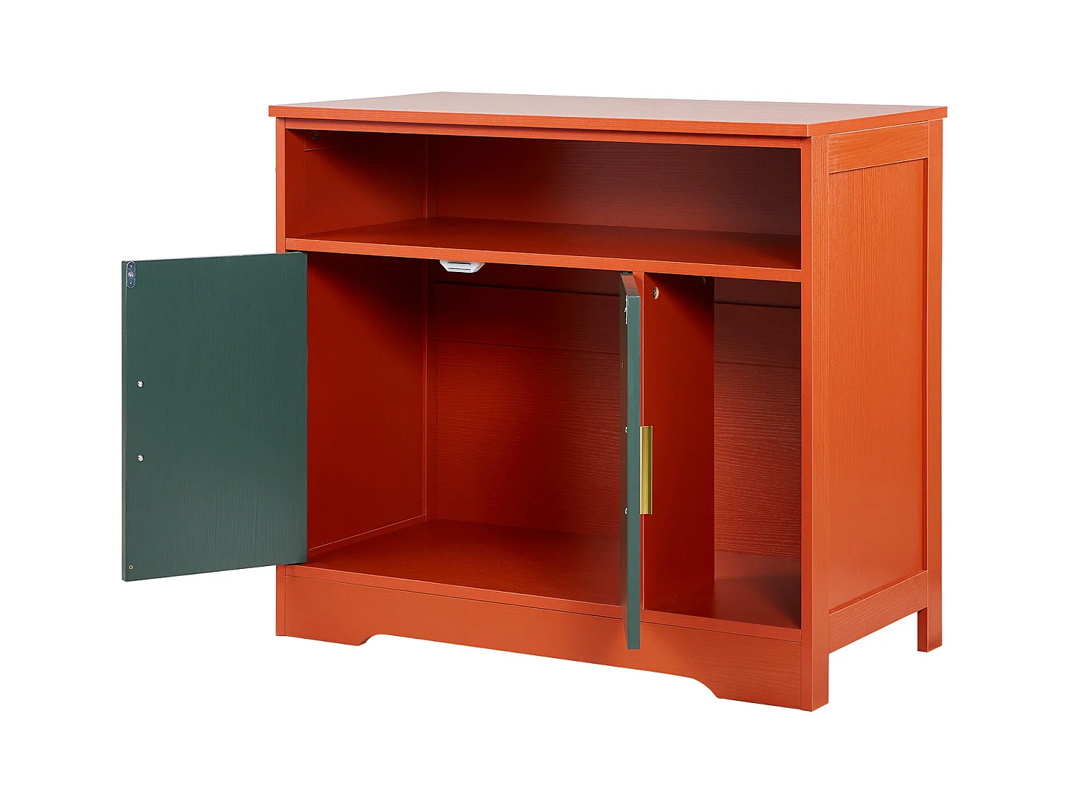 Katzenklo Möbel SucceBuy Katze Schrank Versteck Modernes Katzenklo Innen, Versteck-Toilette aus Holz, Kompatibel, 79,2x43x71 cm, Grün