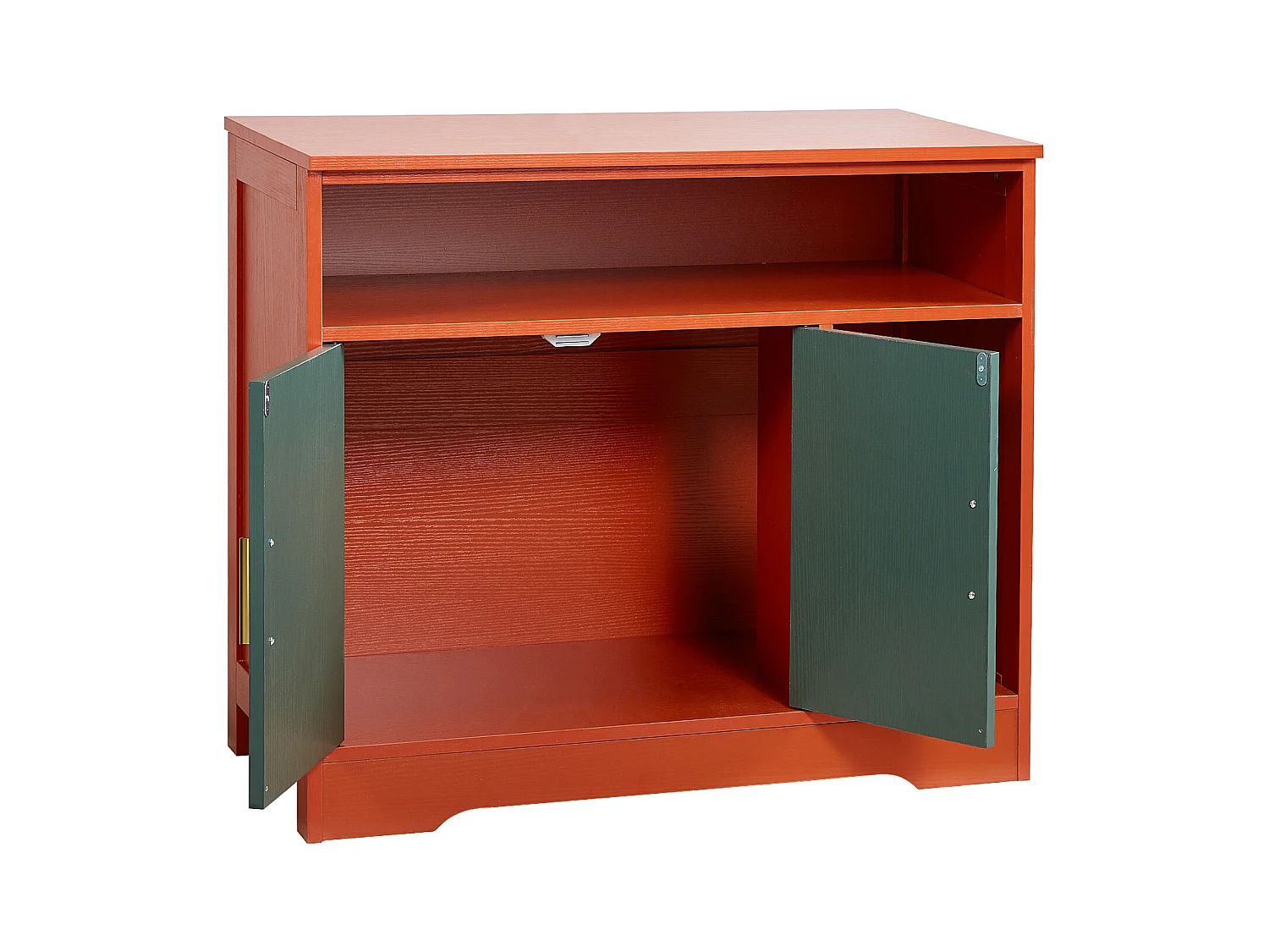 Katzenklo Möbel SucceBuy Katze Schrank Versteck Modernes Katzenklo Innen, Versteck-Toilette aus Holz, Kompatibel, 79,2x43x71 cm, Grün