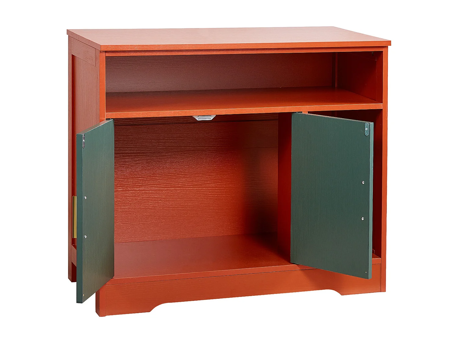 Meuble Bac à Litière SucceBuy Chat Armoire Cache Maison de Toilette de Chat Intérieur Moderne, Niche Cache-litière en Bois, Compatible, 79,2x43x71 cm, Vert