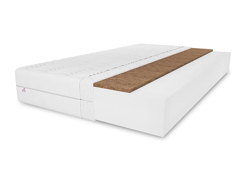 Matelas en mousse Kokos sylver 90X200 cm, hauteur 20 cm, H3/H4, noir