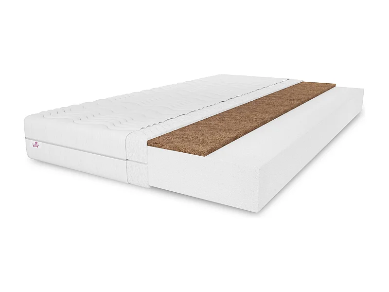 Matelas en mousse Kokos sylver 80 x 200 cm, hauteur 10 cm, H3/H4, noir