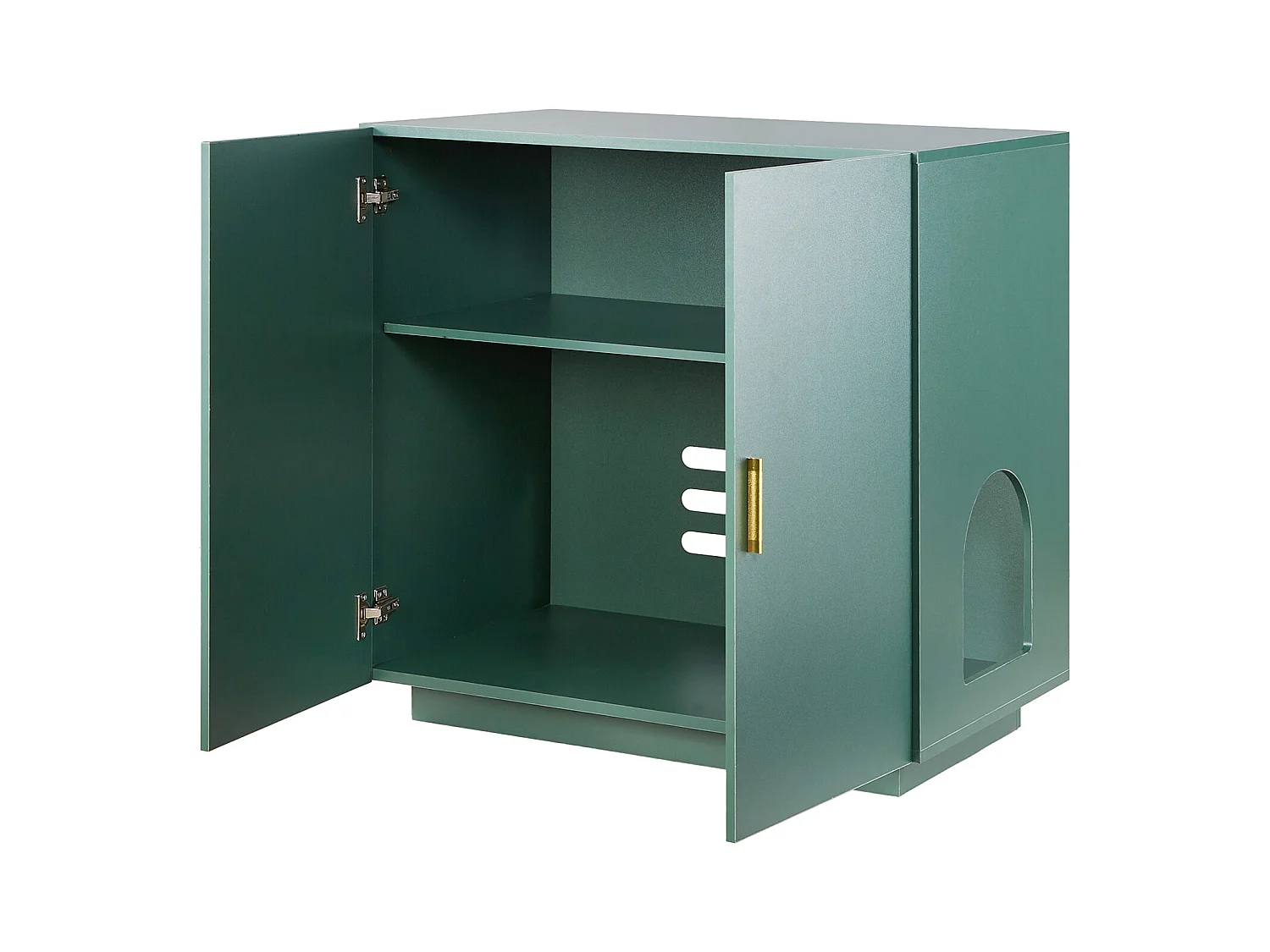 Meuble pour Bac à Litière SucceBuy Chat Armoire Cache Maison de Toilette de Chat Double Porte, Niche Cache-litière Bois avec Trous d'Aération, 80 x 50 x 79 cm